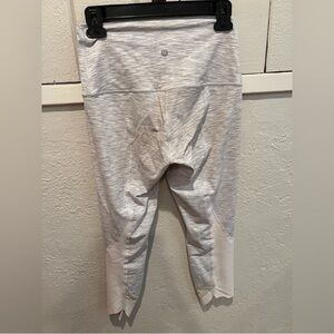 Lululemon Athletica Gray and Cream Leggings